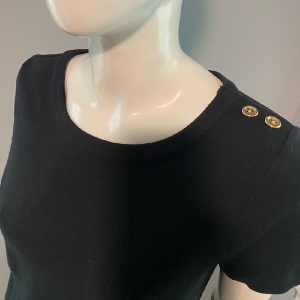 *NWOT* Talbots Gold Button Cotton Tee Dress